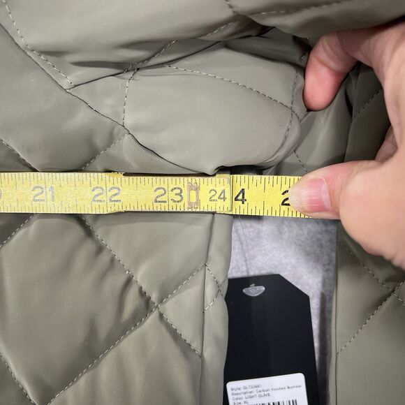 OOKIE AND LALA Carbon Puffer Jacket Hooded Quilted Bomber Black Size XL NWT - Picture 5 of 15